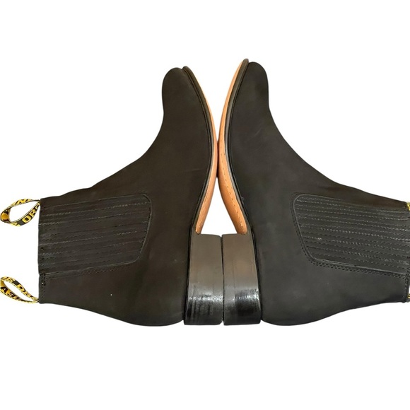 Linea De Oro Botin Tacon, Oil Leather/suede/piel Graso (black/negra)size 8 men - Picture 6 of 15